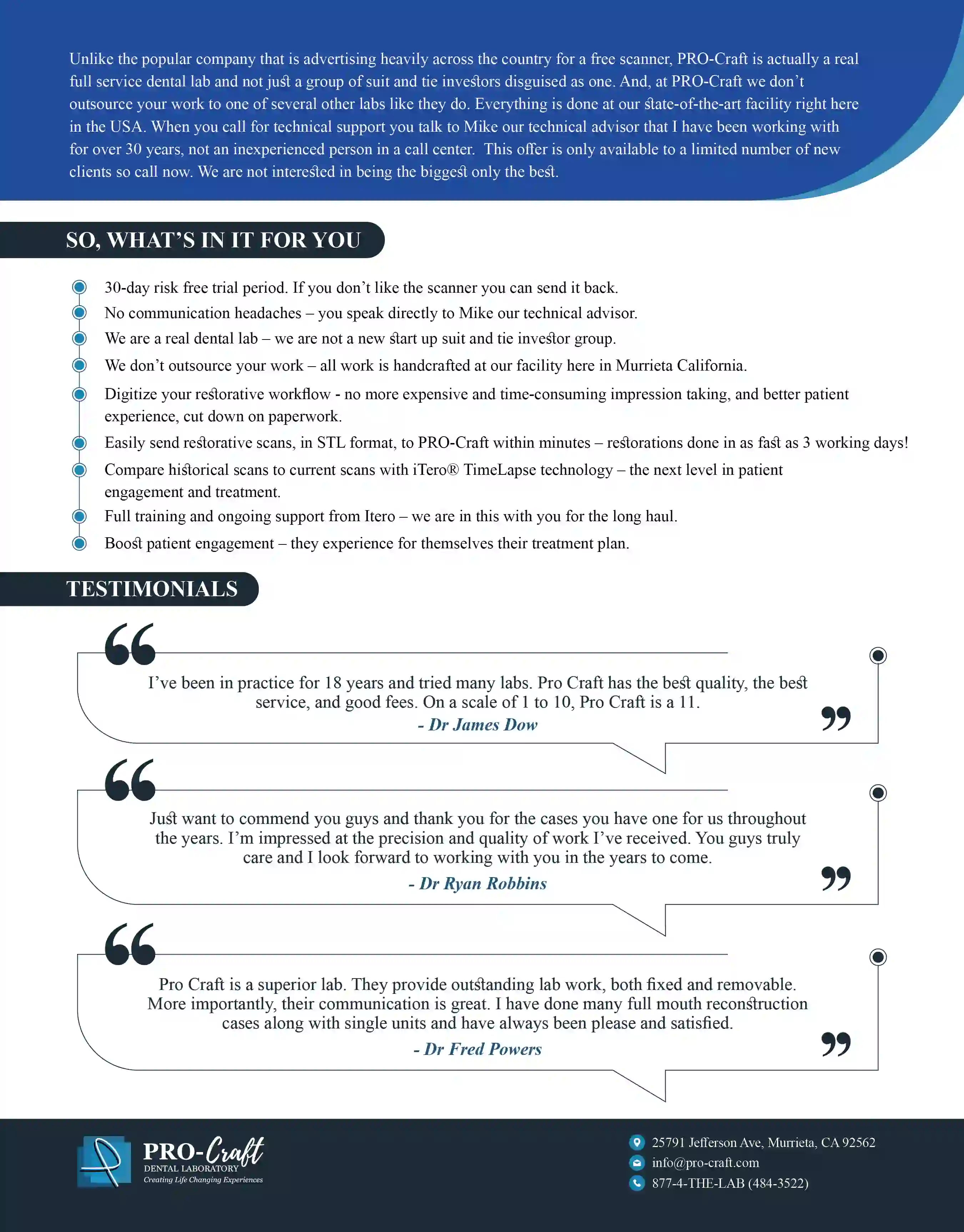 Pro-Craft Dental-Flyer UPD-02